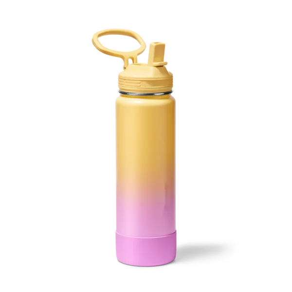24oz All-Day Cool Water Bottle with Leakproof Straw Lid